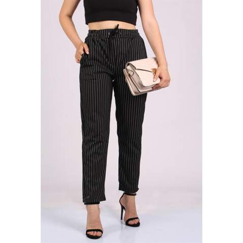 Mad Girls Black Trousers Mg1106 - Siyah