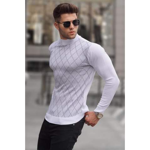 Ecru Turtleneck Knitwear Sweater 5785 - Ekru