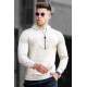 Madmext Men Beige Hoodie Sweatshirt 5289 - Bej