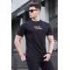 Madmext Men Printed Black T-shirt 5383 - Siyah