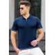 Madmext Men Navy Blue Polo T-shirt 5090 - Lacivert