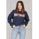 Mad Girls Ultramarine Printed Sweatshirt MG767 - Lacivert