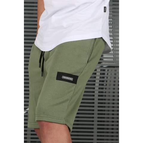 Men Khaki Capri Shorts - Haki