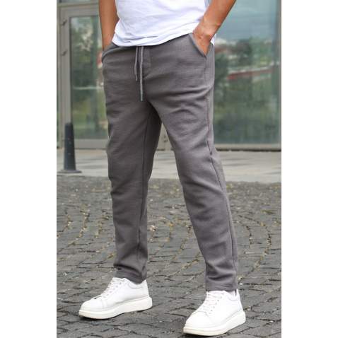 Smoke Gray Relaxed Fit Jogger Trousers T5480 - Füme