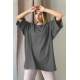 Mad Girls Oversize Anthracite T-shirt MG1354 - Antrasit