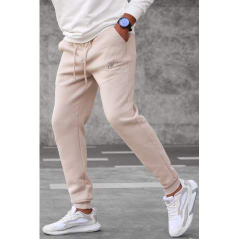 Madmext Men Plain Beige Sweatpants 5433 - Bej