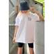 White Printed Oversize T-Shirt MG1513 - Beyaz