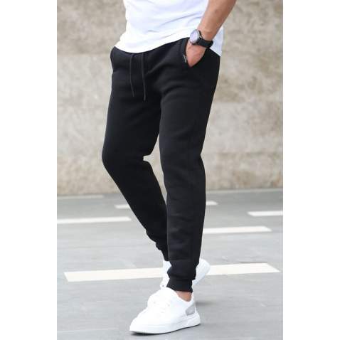 Madmext Men Plain Black Sweatpants 4210 - Siyah