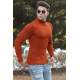 Madmext Tile Red Mock Turtleneck Knitwear Jumper 9413 - Kiremit