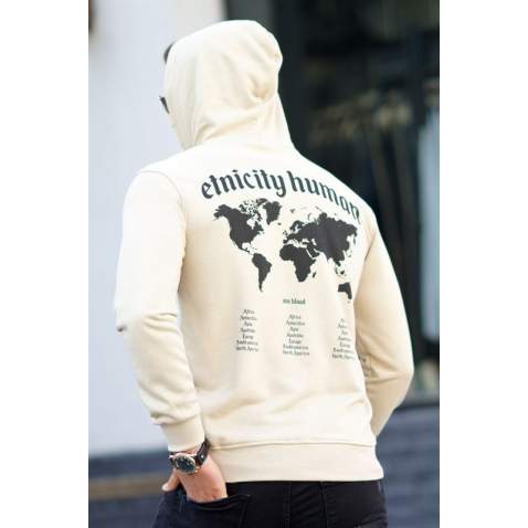 MMadmext Men Printed Beige Sweatshirt 5297 - Bej