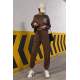 Mad Girls Brown Tracksuit Mg1278 - Kahverengi