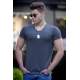 Madmext Men Basic Anthracite T-shirt 4054 - Antrasit