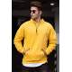 Madmext Basic Yellow Men Hooded Sweatshirt 4764 - Sarı