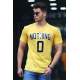 Madmext Yellow Printed T-shirt for Men 4394 - Sarı