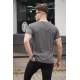 Men Anthracite Zip Neck T-Shirt - Antrasit