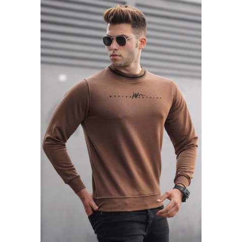 Madmext Men Dye Brown Knitted Sweater 5288 - Kahverengi