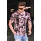 Madmext Soft Pink Printed T-shirt for Men 3087 - Pudra