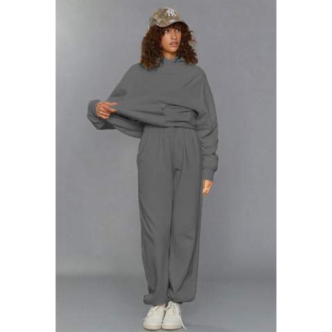 Mad Girls Smoke Gray Tracksuit MG1225 - Füme