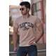 Madmext Camel Printed T-shirt for Men 4591 - Camel