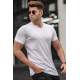 Madmext Men White T-shirt 5281 - Beyaz