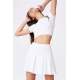 Women White Pleated Basic Mini Tennis Skirt - Beyaz