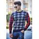 Madmext Navy Blue Crewneck Jumper 2787 - Lacivert