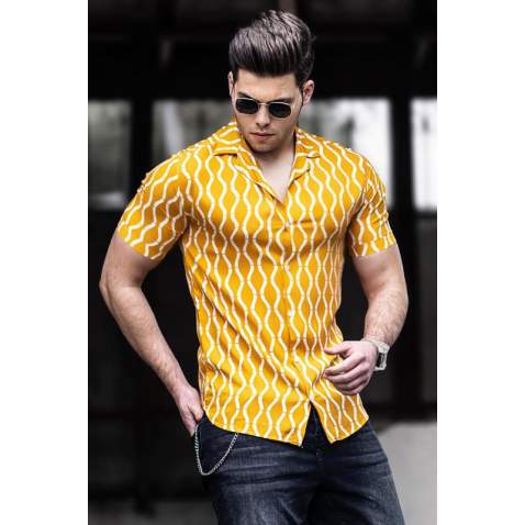 Madmext Yellow Men Shirt 4927 - Sarı