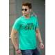 Madmext Green Printed T-shirt for Men 4548 - Yeşil