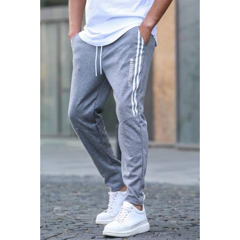 Anthracite Printed Sweatpants T5476 - Antrasit