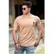 Madmext Camel Rapped T-shirt for Men 4488 - Camel