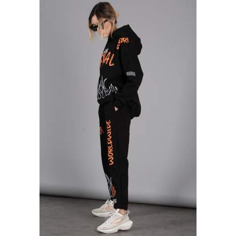 Mad Girls Black Tracksuit MG1320 - Siyah