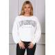 Mad Girls Printed White Sweatshirt MG780 - Beyaz