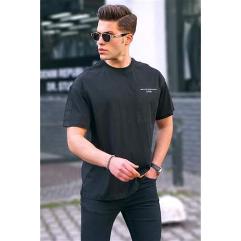 Men Basic Full Black T-Shirt - Koyu siyah