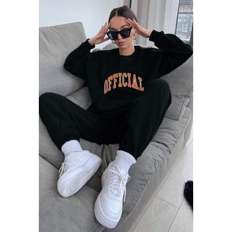 Mad Girls Black Tracksuit MG944 - Siyah