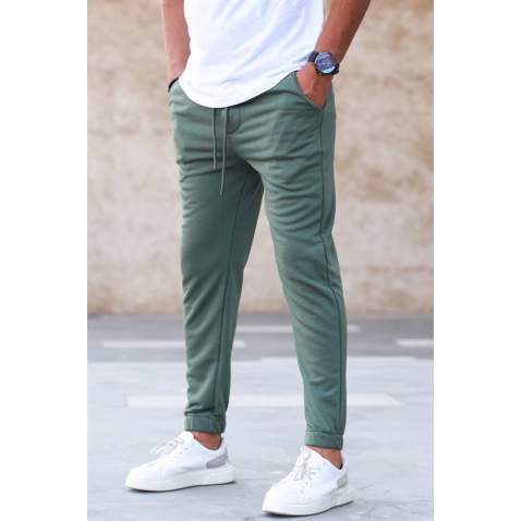 Madmext Men Plain Khaki Sweatpants 5424 - Haki