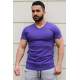 Madmext Purple Basic T-shirt for Men 3005 - Mor