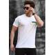 Madmext Men Printed White T-shirt 5270 - Beyaz