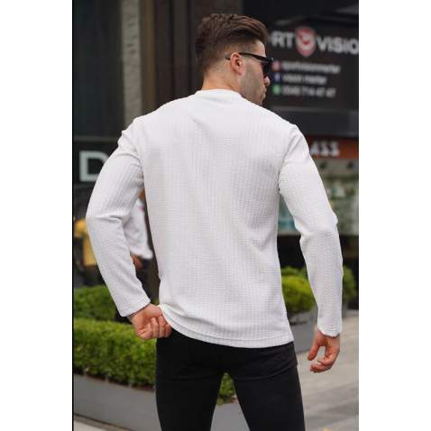 White Basic Sweater 6007 - Beyaz