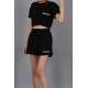 Mad Girls Black Shorts Outfit MG1410 - Siyah