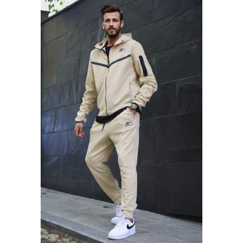 Madmext Men Beige Tracksuit 5673 - Bej