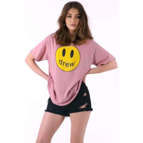 Mad Girls Printed Pink T-shirt MG1035 - Pembe