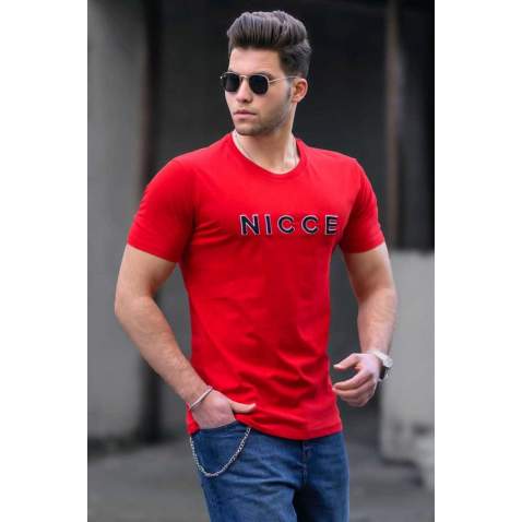 Madmext Men Printed Red T-shirt 4963 - Kırmızı