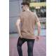 Men Printed Light Brown Regular Fit T-Shirt 5812 - Açık kahverengi