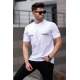 Madmext Men Printed White T-shirt 5395 - Beyaz