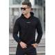 Madmext Men Printed Black Sweatshirt 5306 - Siyah