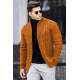 Madmext Men Knitted Mustard Cardigan 9053 - Hardal