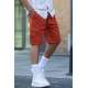 Brick Red Capri Shorts with Cargo Pockets 5737 - Kiremit