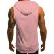 Madmext Men Soft Pink Hoodie Vest 2563 - Pudra