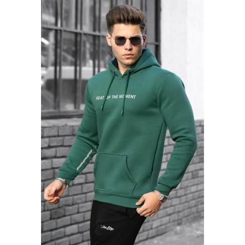 Madmext Green Hoodie Sweatshirt 4784 - Yeşil