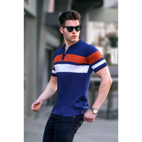 Men Navy Blue Polo T-Shirt 5730 - Lacivert